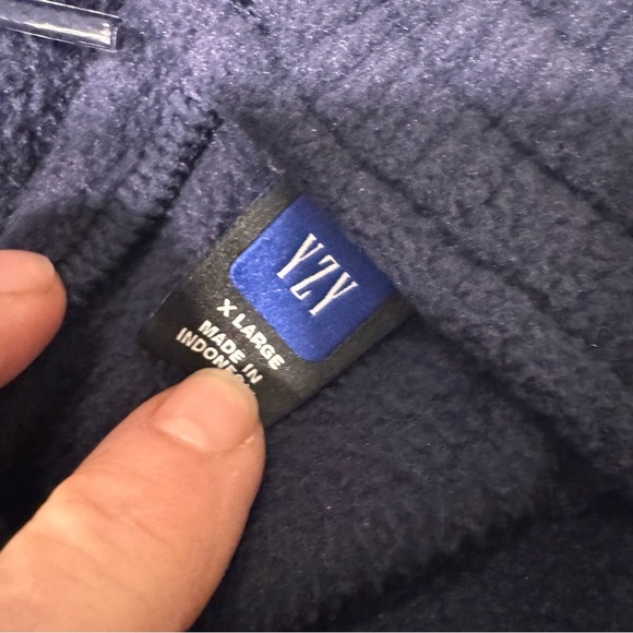 Yeezy Gap Polar Fleece Joggers Wide Leg Zip Ankle Navy Blue  Sz XL NWT - Picture 8 of 13